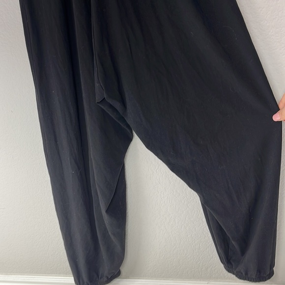 Sold✨Pitusa Pima Inca Jumpsuit Black & Hot Pink Womens Size Standard Flowy Harem - Picture 8 of 12